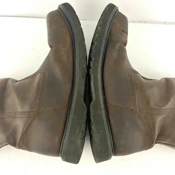 Cat Footwear Men's Brown Leather Work Boots 9.5 Hudson EH Steel Toe Wellington - Picture 10 of 14